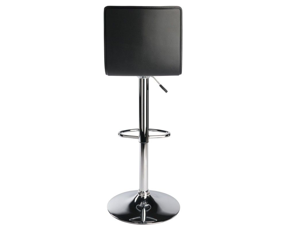 Spectrum High-Back Adjustable Swivel Stool, Black and Chrome