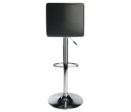 Spectrum High-Back Adjustable Swivel Stool, Black and Chrome