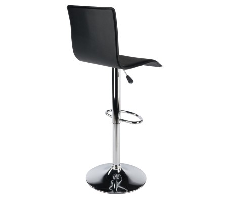 Spectrum High-Back Adjustable Swivel Stool, Black and Chrome
