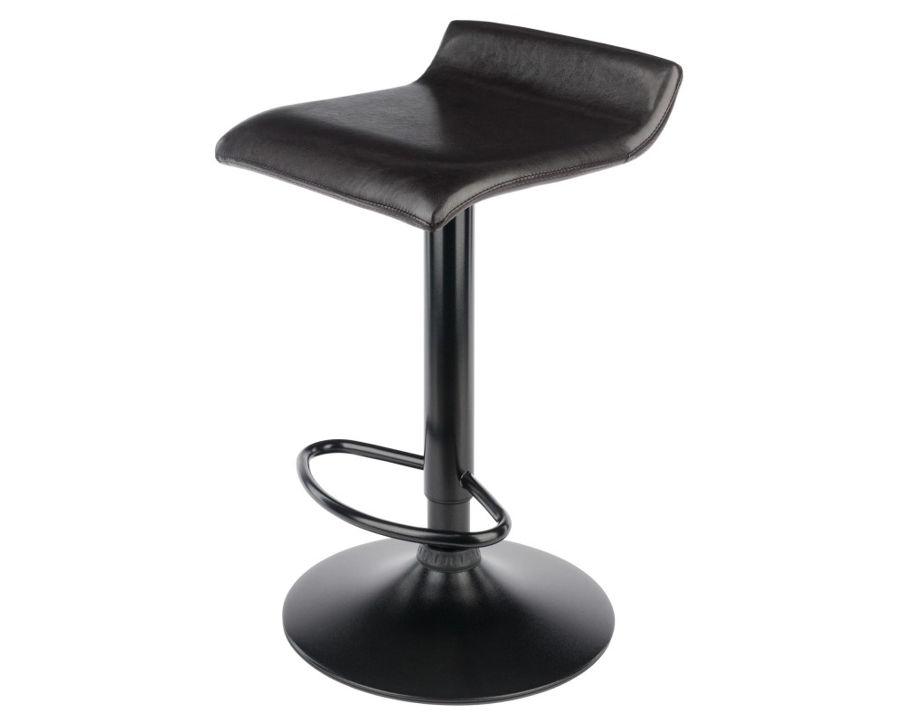 Paris 2-Pc Adjustable Swivel Stool Set, Black and Espresso