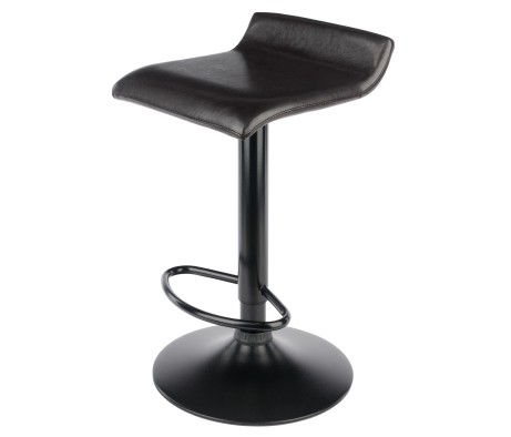 Paris 2-Pc Adjustable Swivel Stool Set, Black and Espresso