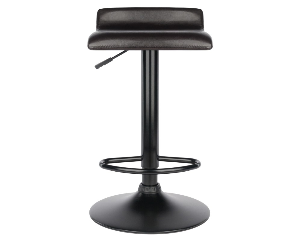 Paris 2-Pc Adjustable Swivel Stool Set, Black and Espresso