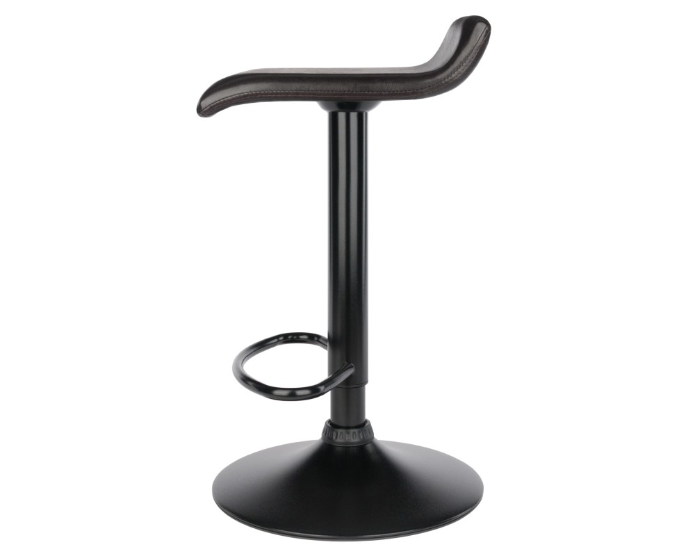 Paris 2-Pc Adjustable Swivel Stool Set, Black and Espresso