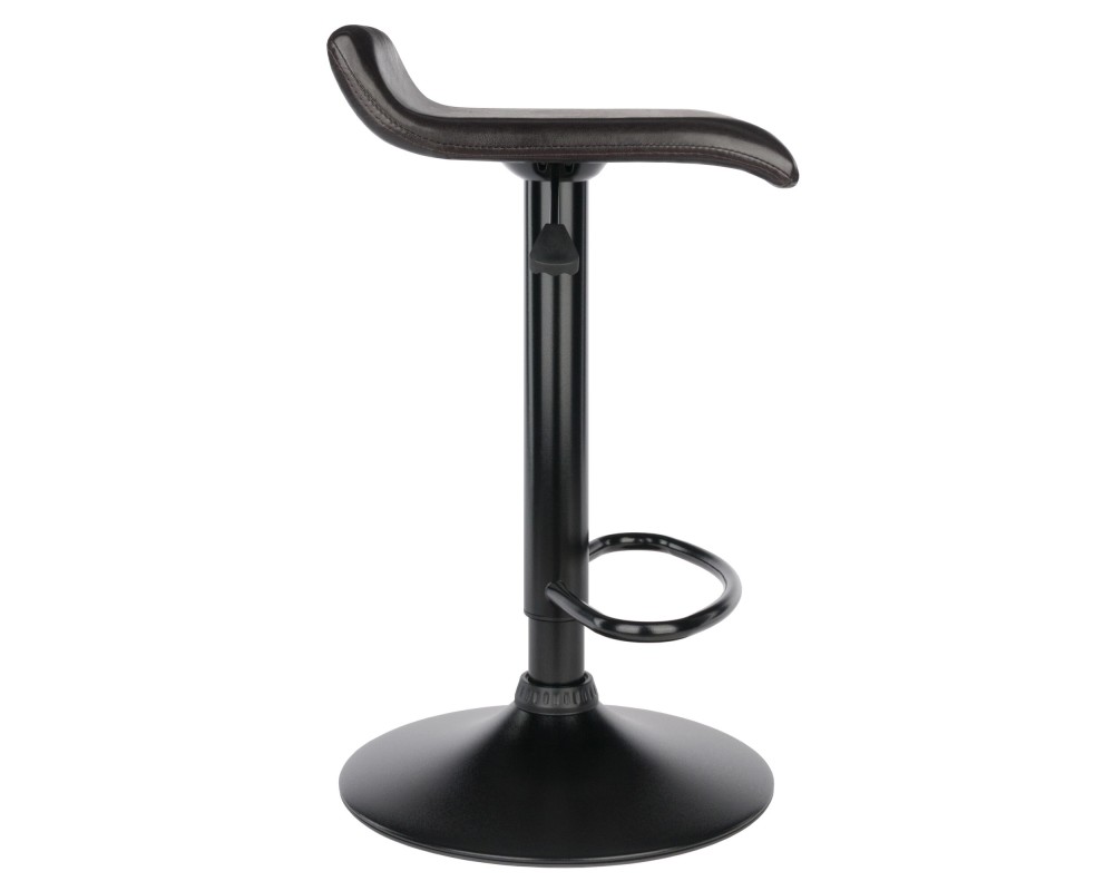 Paris 2-Pc Adjustable Swivel Stool Set, Black and Espresso