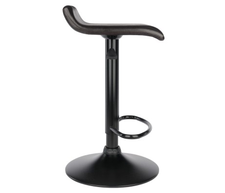 Paris 2-Pc Adjustable Swivel Stool Set, Black and Espresso