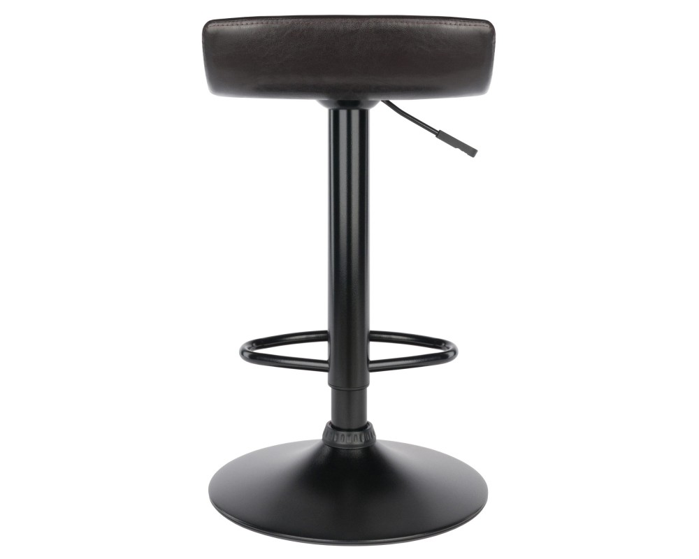 Paris 2-Pc Adjustable Swivel Stool Set, Black and Espresso