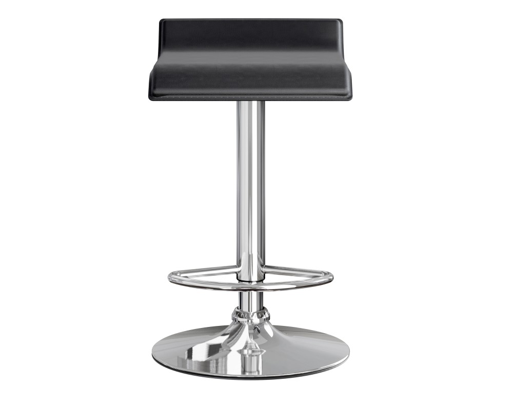 Spectrum 2-Pc Adjustable Swivel Stool Set, Black and Chrome