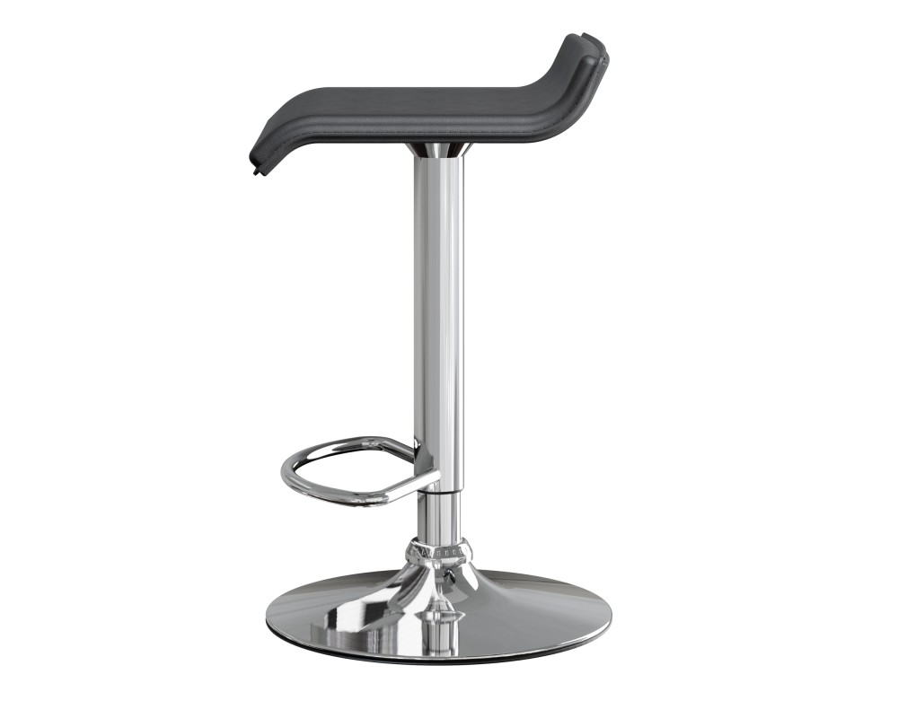 Spectrum 2-Pc Adjustable Swivel Stool Set, Black and Chrome