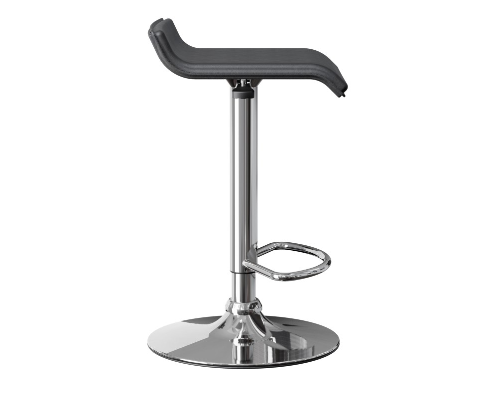 Spectrum 2-Pc Adjustable Swivel Stool Set, Black and Chrome