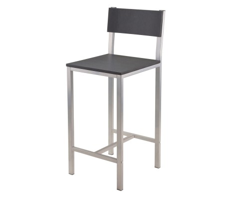 Hanley High Dining Table with 2 Stools, 38' High, 42' Wide, Black and Slate Gray