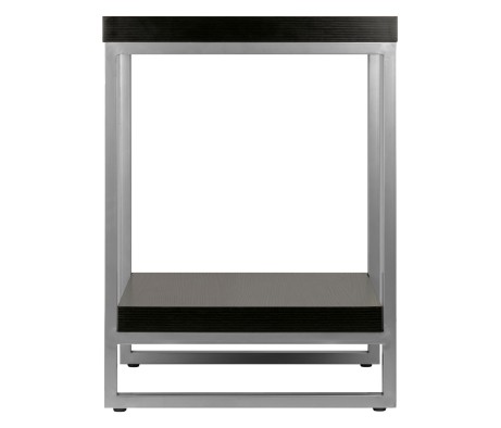 Jared 2-Shelf End Table, 18' Wide, 24' High, Espresso and Slate Gray
