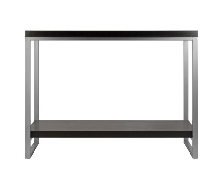 Jared 2-Shelf Console Table, 40' Wide, Espresso and Slate Gray