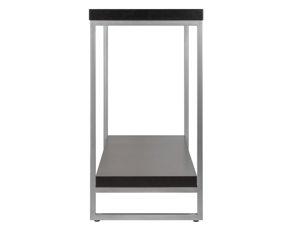 Jared 2-Shelf Console Table, 40' Wide, Espresso and Slate Gray