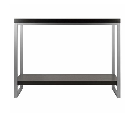 Jared 2-Shelf Console Table, 40' Wide, Espresso and Slate Gray