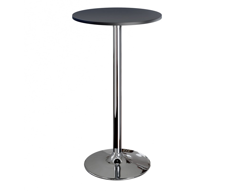 Spectrum 24 Bar Height Table, Black and Chrome