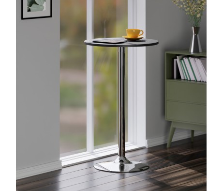 Spectrum 24 Bar Height Table, Black and Chrome