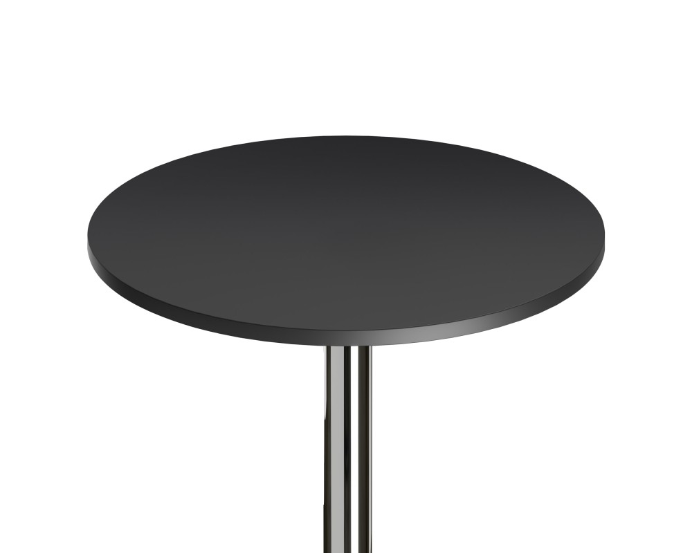 Spectrum 24 Bar Height Table, Black and Chrome
