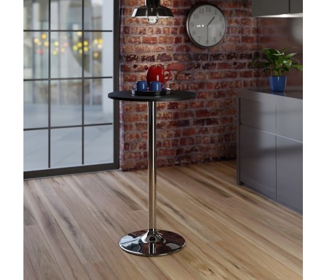 Spectrum 24 Bar Height Table, Black and Chrome