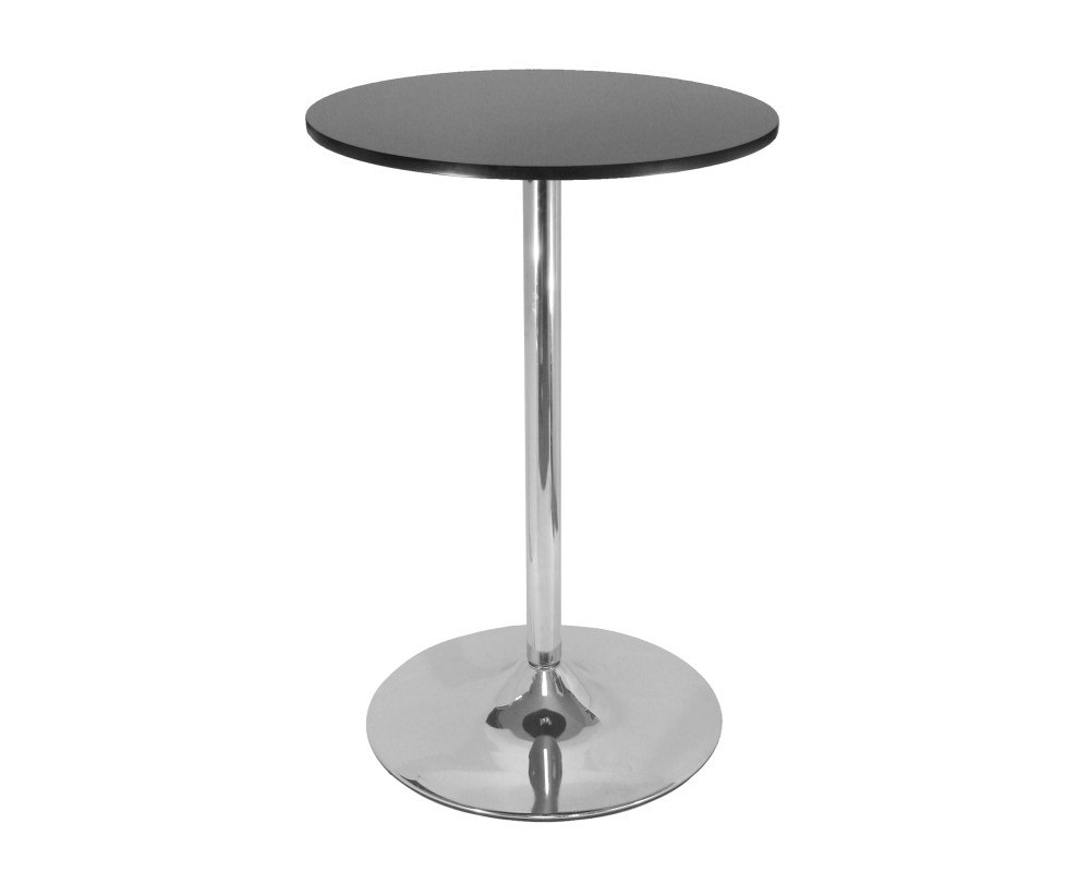 Spectrum 28 Bar Height Table, Black and Chrome