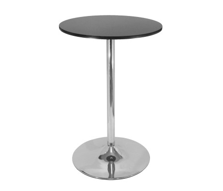 Spectrum 28 Bar Height Table, Black and Chrome