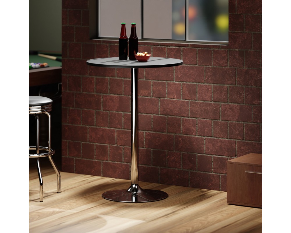 Spectrum 28 Bar Height Table, Black and Chrome