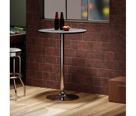 Spectrum 28 Bar Height Table, Black and Chrome