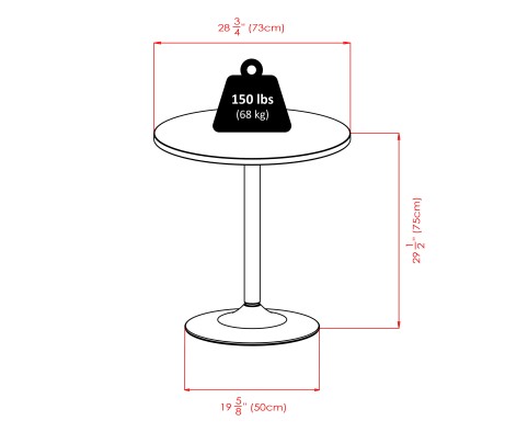 Spectrum Dining Table, Black and Chrome