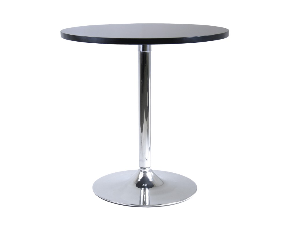 Spectrum Dining Table, Black and Chrome