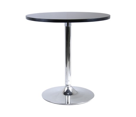 Spectrum Dining Table, Black and Chrome