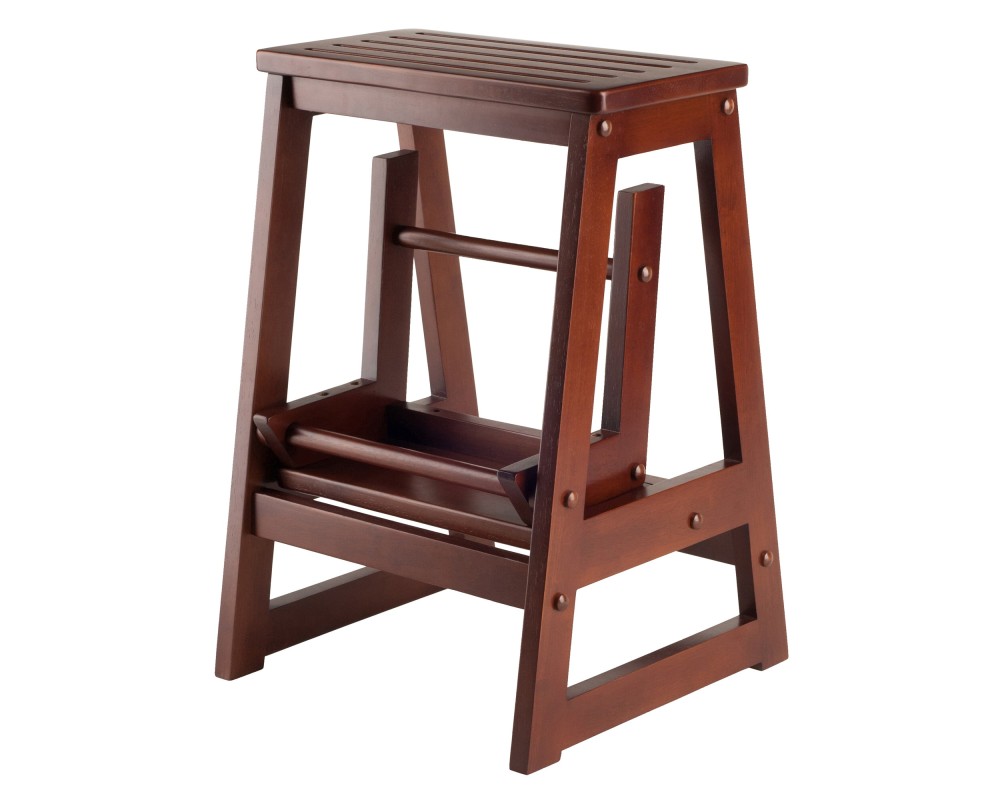 Ascend 2-Step Stool, 21' High, Walnut