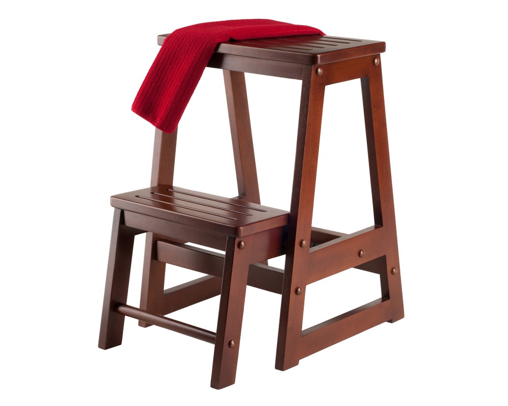 Ascend 2-Step Stool, 21' High, Walnut