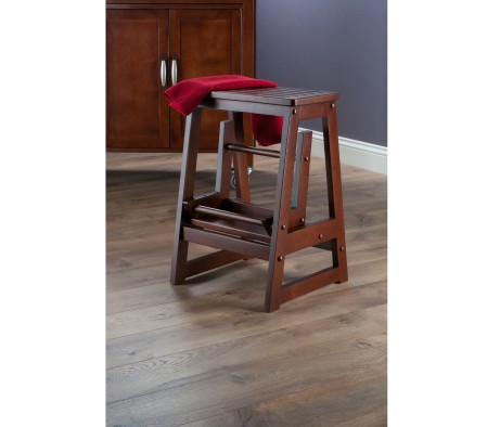 Ascend 2-Step Stool, 21' High, Walnut