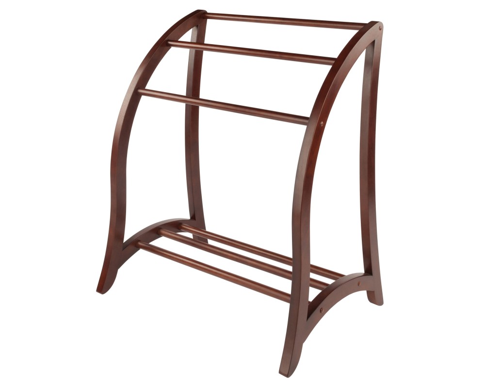 Betsy 3-Rung Blanket Rack, 30' Wide, 36' High, Walnut