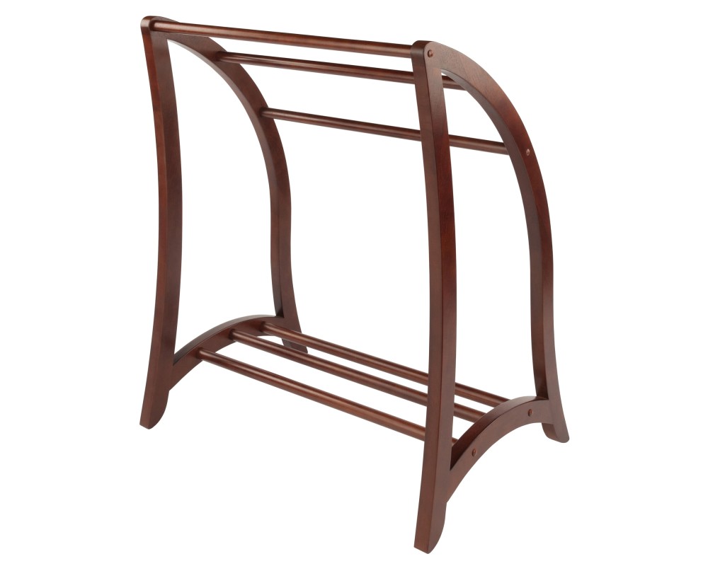 Betsy 3-Rung Blanket Rack, 30' Wide, 36' High, Walnut