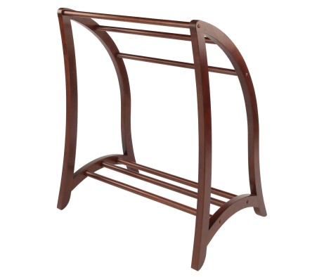 Betsy 3-Rung Blanket Rack, 30' Wide, 36' High, Walnut