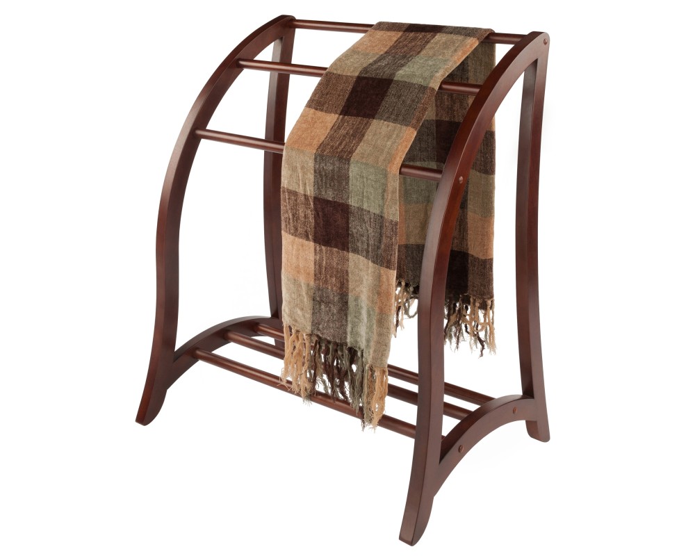 Betsy 3-Rung Blanket Rack, 30' Wide, 36' High, Walnut