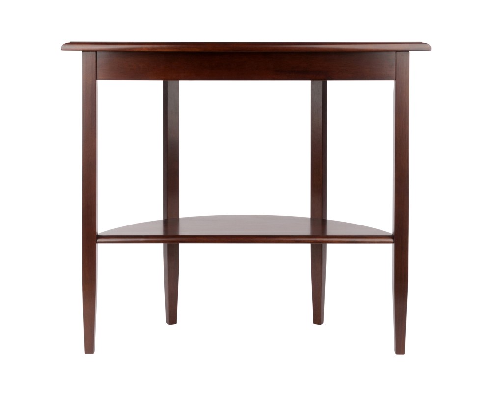 Concord Half Moon Console Table with Drawer, 39' Wide, 34' High, Walnut