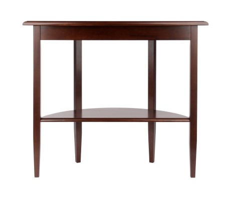 Concord Half Moon Console Table with Drawer, 39' Wide, 34' High, Walnut