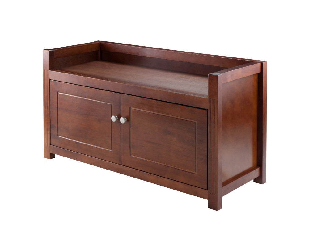 Charleston 2-Compartment Storage Bench, 40 Wide, 22 High, Walnut