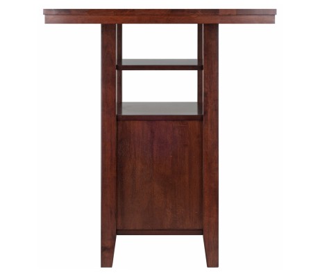 Albany High Table with Built-In Storage, 36' High, 42' Wide, Walnut