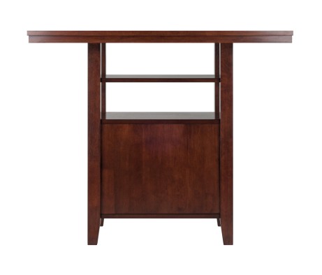 Albany High Table with Built-In Storage, 36' High, 42' Wide, Walnut