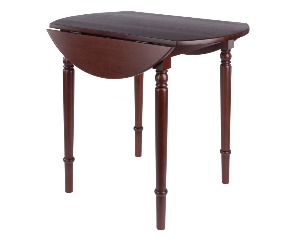 Sorella Round Drop Leaf Table, Walnut