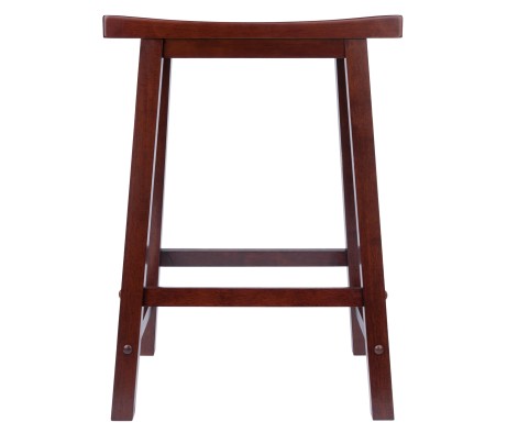 Satori Saddle Seat Counter Stool, Rustic Green and Walnut