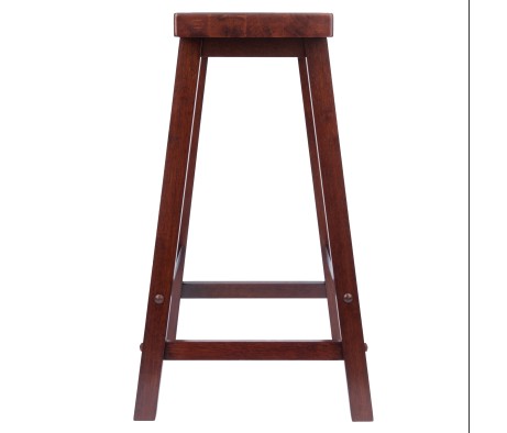 Satori Saddle Seat Counter Stool, Rustic Green and Walnut