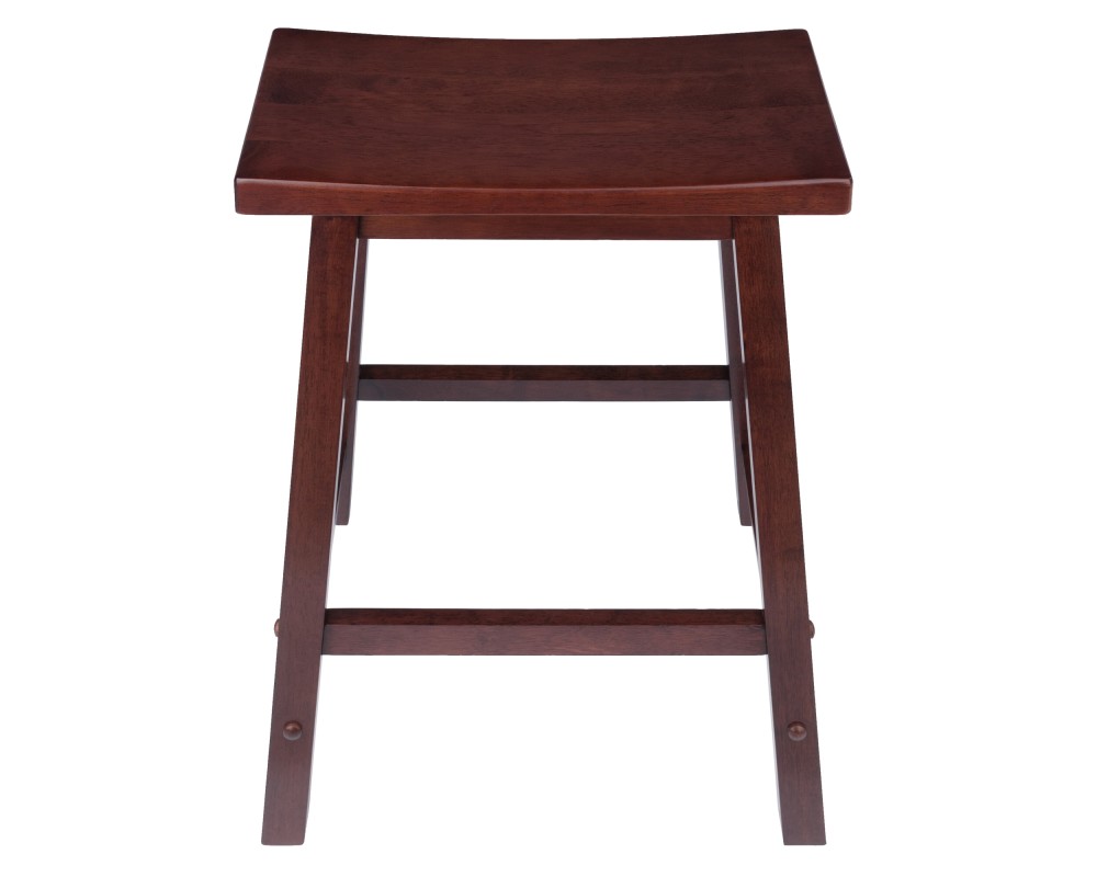 Satori Saddle Seat Counter Stool, Rustic Green and Walnut