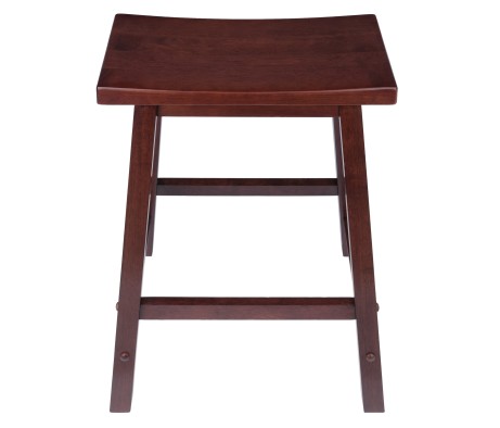 Satori Saddle Seat Counter Stool, Rustic Green and Walnut