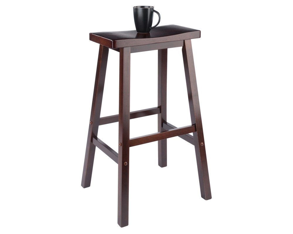 Satori Saddle Seat Bar Stool, Walnut