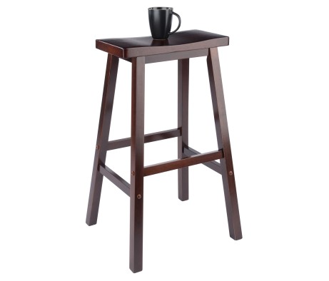 Satori Saddle Seat Bar Stool, Walnut