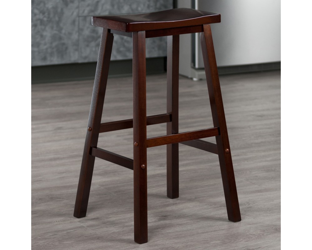 Satori Saddle Seat Bar Stool, Walnut