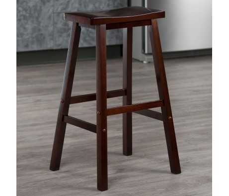 Satori Saddle Seat Bar Stool, Walnut